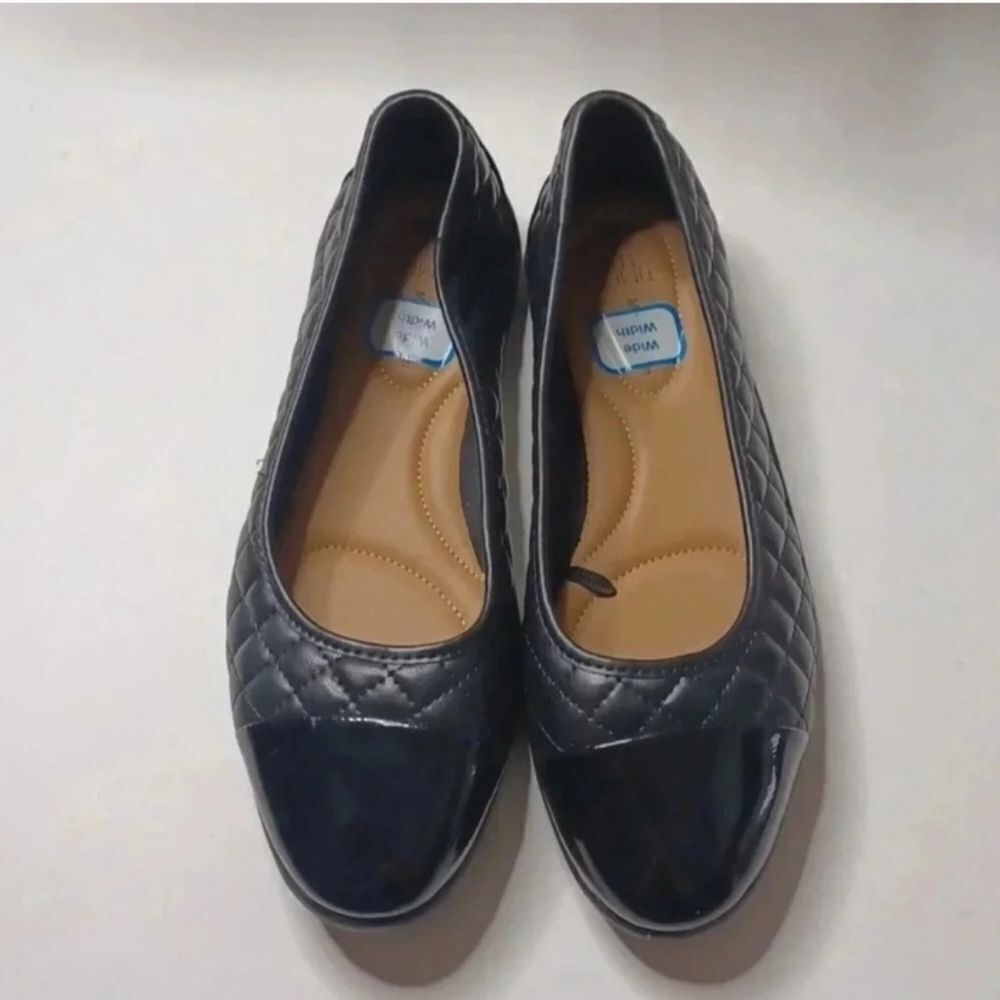 Quilted Black Ballet Flats